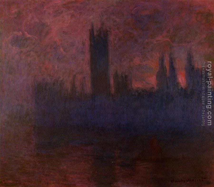 Claude Oscar Monet : Houses of Parliament, London, Symphony in Rose